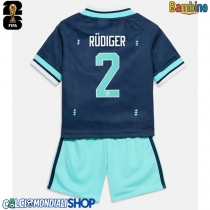 Maglie da calcio Germania Antonio Rudiger #2 Seconda Maglia Bambino Mondiali 2026  Manica Corta + Pantaloni corti)
